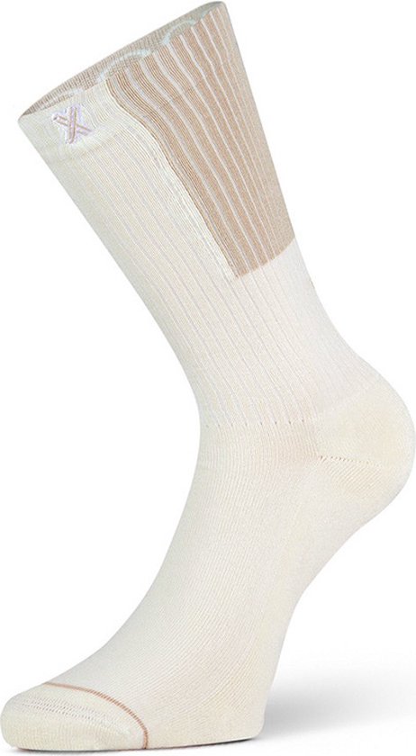 XPOOOS chaussettes femme bambou essentiel graphiques côtes blanc II - 35-38