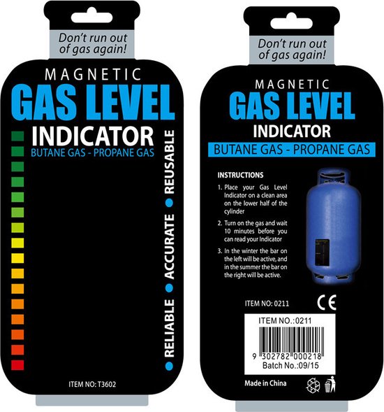 Indicateur de niveau de gaz magnétique – Gardez vos bouteilles de gaz propane et butane sous contrôle avec cet indicateur de niveau de gaz pratique !