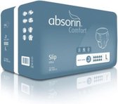 Absorin Comfort Slip night/ultra 155 cm Grijs L <155 Absorin - Wit - Non-woven / onderzijde PE-folie met cottonfeel - Voor vrouwen en mannen met zeer zware incontinentie - 4400ML