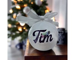 Gepersonaliseerde kerstbal met kraslot 'win for life' 2€