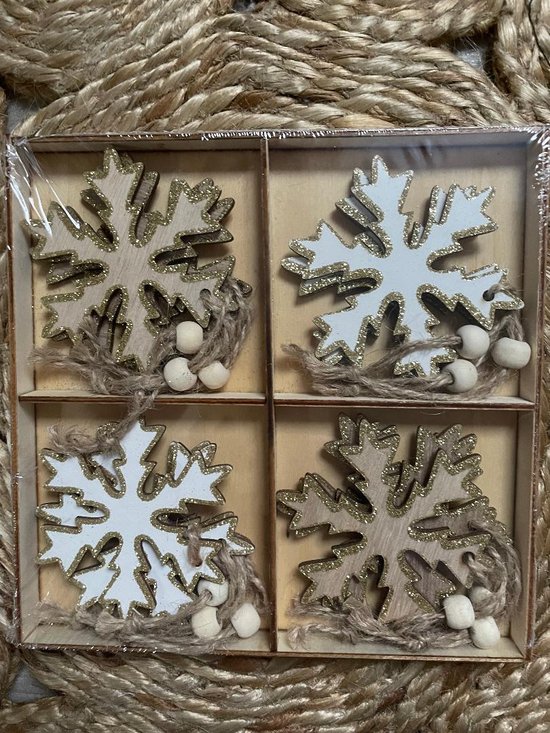 Kersthanger houten ster | Bruin | 15 cm | It's all about Christmas