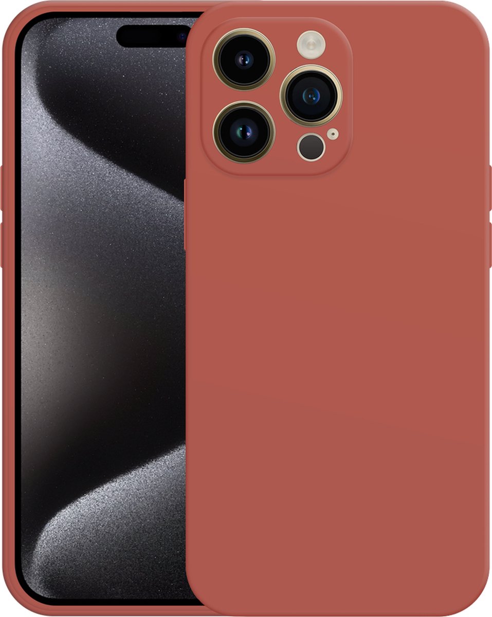 Just in Case hoesje geschikt voor iPhone 15 Pro Max Hoesje - Color Backcover - Rood