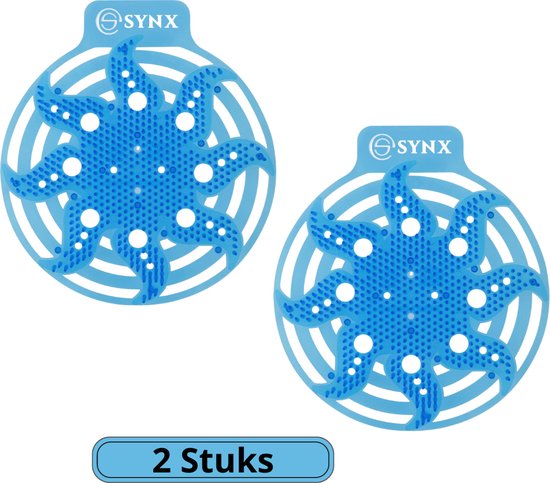 Foto: Synx tools powerscreen urinoirmatje 2 stuks luchtverfrisser toilet urinoirmatten 30 dagen geur urinal screen wave met 30 dagen geur anti spat mat wc toilet mat blauw frisse geur anti splash mat wc rooster urinoirrooster