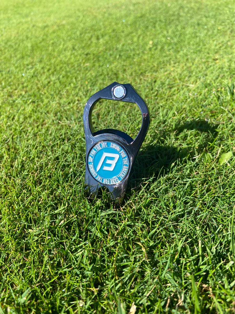 Big Fred's Swing & Sip 4-in-1 Golf Pitchfork: Divot Reparatie, Balmarker, Flessenopener & Club Steun | Golf Divot tool