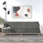 The Living Store Slaapbank Donkergrijs - 224 x 89 x 70 cm - Verstelbare rugleuning