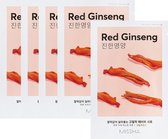 MISSHA Airy Fit Sheet Mask (Red Ginseng) 5 Pack - Korean Skincare