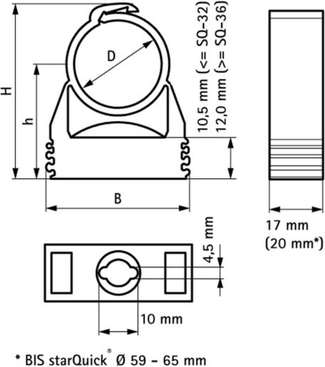 Walraven BIS StarQuick® beugel wit 24 28mm