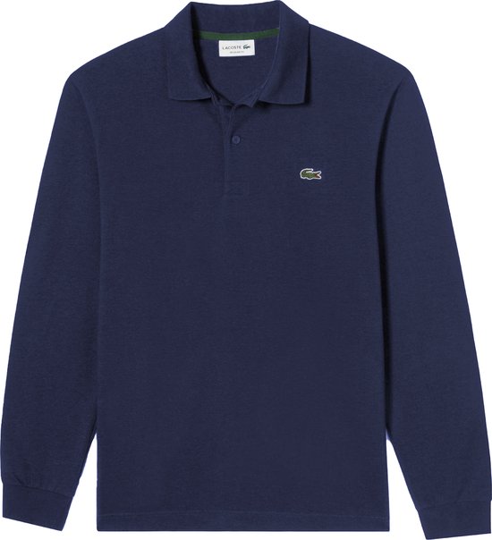 Lacoste Sport Polo Regular Fit stretch - polo homme manches longues - bleu  marine -... | bol