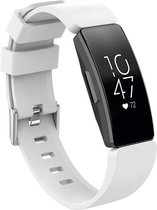 Shop4 - Geschikt voor Fitbit Inspire 2 Bandje - Siliconen Wit