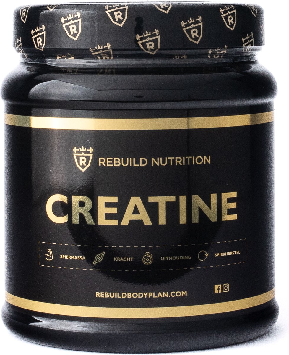 Goedkoopste Rebuild Nutrition Creatine Monohydrate - Poeder - Supplement voor Spieropbouw & Conditie Verbetering - Creatine Monohydraat - 80 doseringen - 400 gram