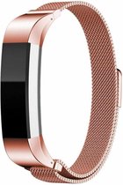 Shop4 - Geschikt voor Fitbit Alta Bandje - Metaal Rosé goud