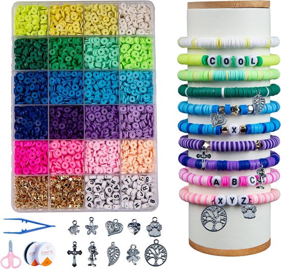 Acheter Kit de perles d'argile faites à la main, 24 couleurs, Kit