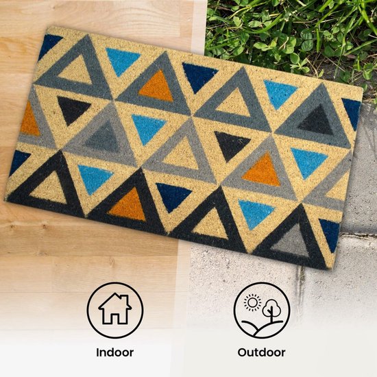Deurmat Voor Binnen en Buiten Grijs 40x60 cm - Sterke Vuilopname, Anti-slip & Afwasbaar - Verkrijgbaar in Verschillende Maten