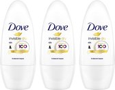 Dove Deo Roller - Invisible Dry - 3 x 50 ml - Anti-Perspirant