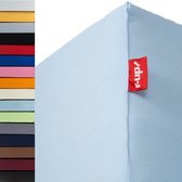 hoeslakens 140x200-160x200 tot 35cm hoogte vele kleuren 100% katoen 130g/m² Oeko-Tex stressvrij, zelfs voor hoge matrassen (lichtblauw)
