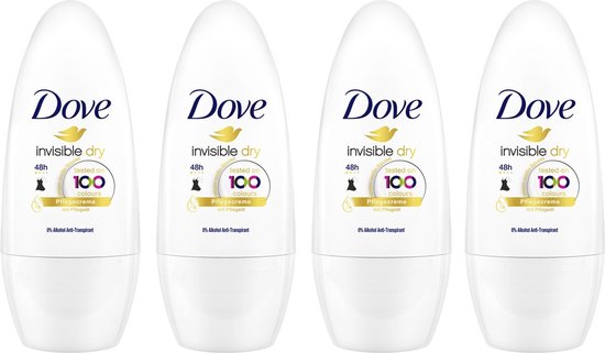 Dove Deo Roller - Invisible Dry - 4 x 50 ml - Anti-Perspirant