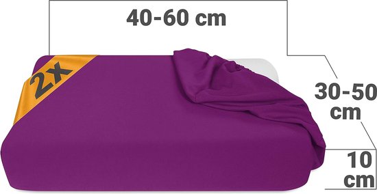 Housses De Coussin Ergonomique - Lot De 2 En Gris, Taille 30-35 X 45-50 Cm, 97% Coton 3% élasthanne