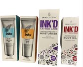 Inx'd Tattoo 4 Pack Verzorgingspakket - All Day Creme / Zonnebrand /Body Oil / Moisturiser