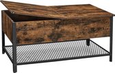 FurnStar salontafel - Opbergtafel - 100x55x47cm – Bruin