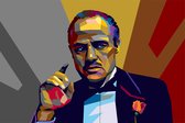 The Godfather Poster | Don Corleone Pop Poster | Pop Art | De Godfather | Pop Poster | Wanddecoratie | Muurposter | 71x51cm | Geschikt om in te lijsten