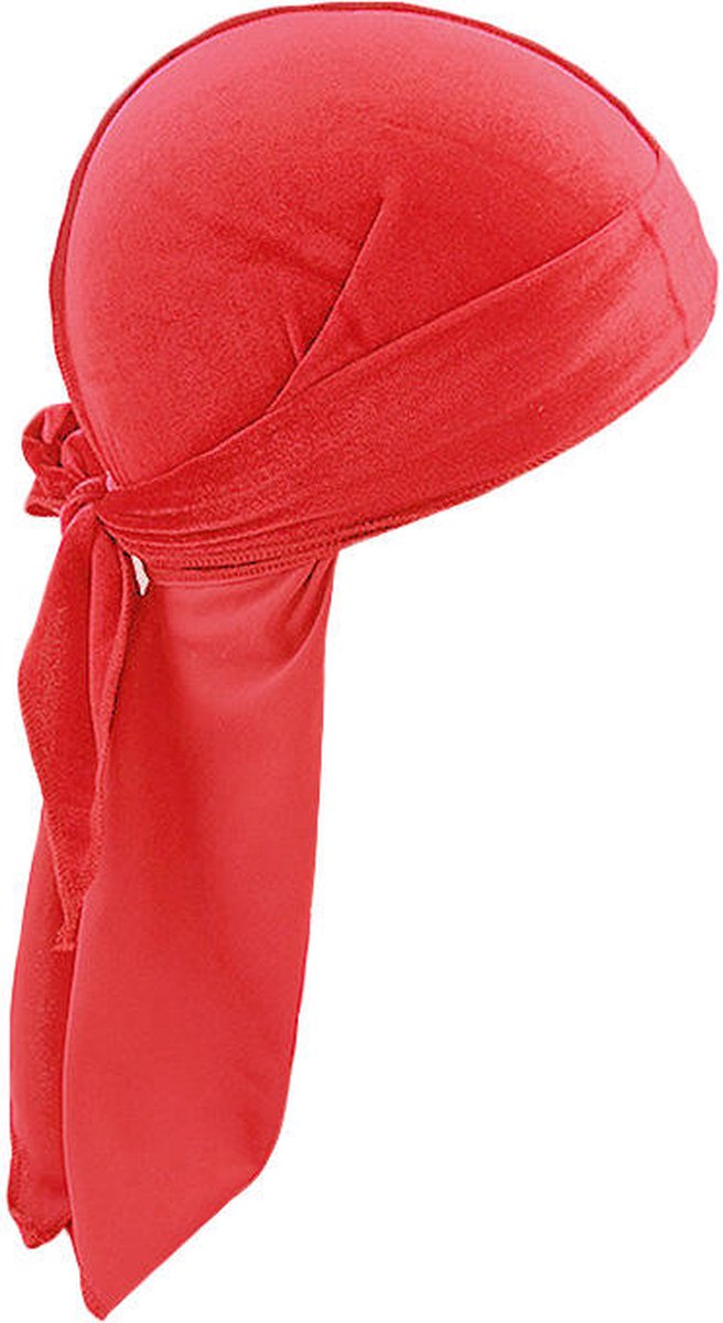 Durag - Velvet - Waves - Velvet Durag - Premium - Silky - Haardeksel - Hoofddoek - Rood