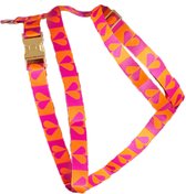 Dogguo Heart Harness Oranje&Raspberry - Hondentuig - 40-47 cm