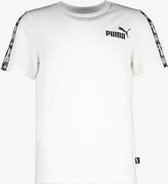 Puma Essentials Tape kinder sport T-shirt wit - Maat 164