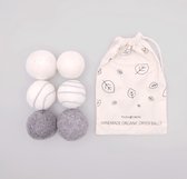 Touch Green - 6XL Herbruikbare drogerballen voor wasdrogers - - Sneller droog - Anti-kreuk - Inclusief opbergzakje - 100% Nieuw-Zeelandse schapen wol - Ecologisch