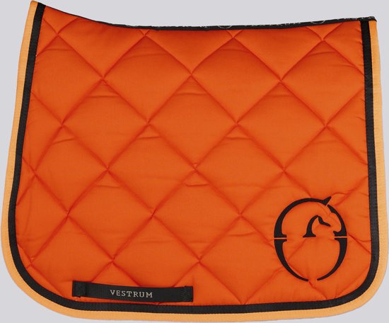 Tapis De Selle Kentucky - Velours Orange - Pour Dressage - Lavable Machine 30°C
