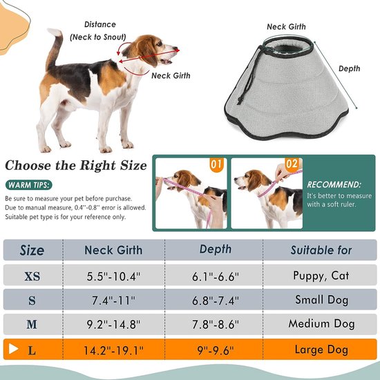 BALTO Neck Eco - Anti-lick halskraag voor hond en kat