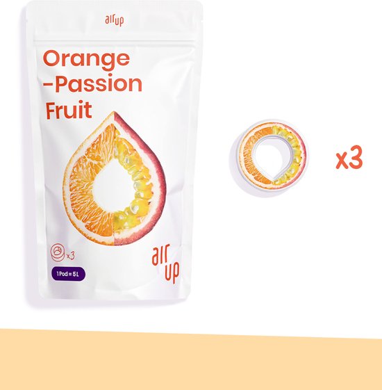 Air Up Orange- Dosettes Fruit de la Passion - Dont 3 dosettes - 23 recharges  