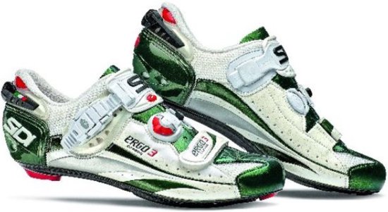 Sidi ERGO 3 - Fietsschoenen - Carbon - Wit/Groen/Cream - Maat 42