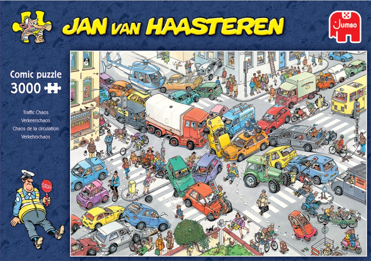 Jan van Haasteren - Verkeerschaos - Legpuzzel 3000 stukjes — afbeelding 6