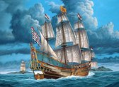 Denza - Diamond painting schip 40 x 50 cm volledige bedrukking ronde steentjes direct leverbaar boot - oceaan - piratenschip - VOC schip zeilschip