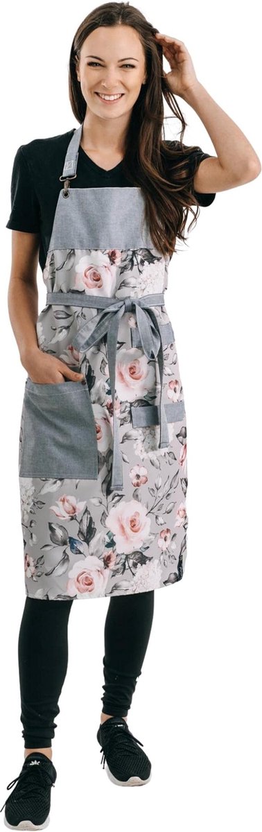 Keukenschort Kookschorten voor Vrouwen Vrouwen Koken Chef Kitchen Home Restaurant Bib Schorten Jurk met Pocket Gift Schorten voor Mannen Verstelbare keukenschort (Color : 6