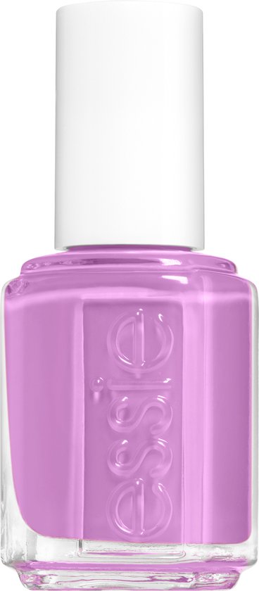 Essie nagellakflesje in zacht lavendelpaars met witte dop.