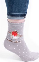 Wrendale kerstsokken - 'Jolly Robin' Robin Socks - Sokken Kerst - Roodborstje