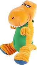 Duvoplus - Speelgoed Voor Dieren - Hond - Pluche Dino T-rex Corduroy 19x17x24cm Oranje - 1st