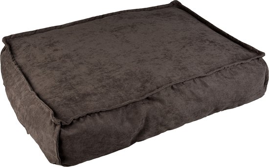 Duvoplus - Dierenkussen - Hond - Kussen Rechthoekig Velvet Concrete M - 76x56x13 Antraciet - 1st