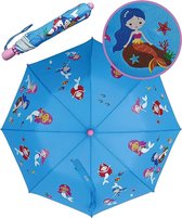 Kleurverandering paraplu kinderen jongens en meisjes - vele motieven - kleurverandering bij regen - zakparaplu - past in elke schooltas - stormbestendig - cadeaus voor de eerste schooldag - met