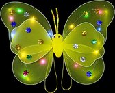 Lichtgevende Vlinder Vleugeltjes - Geel - Met RGB Verlichting