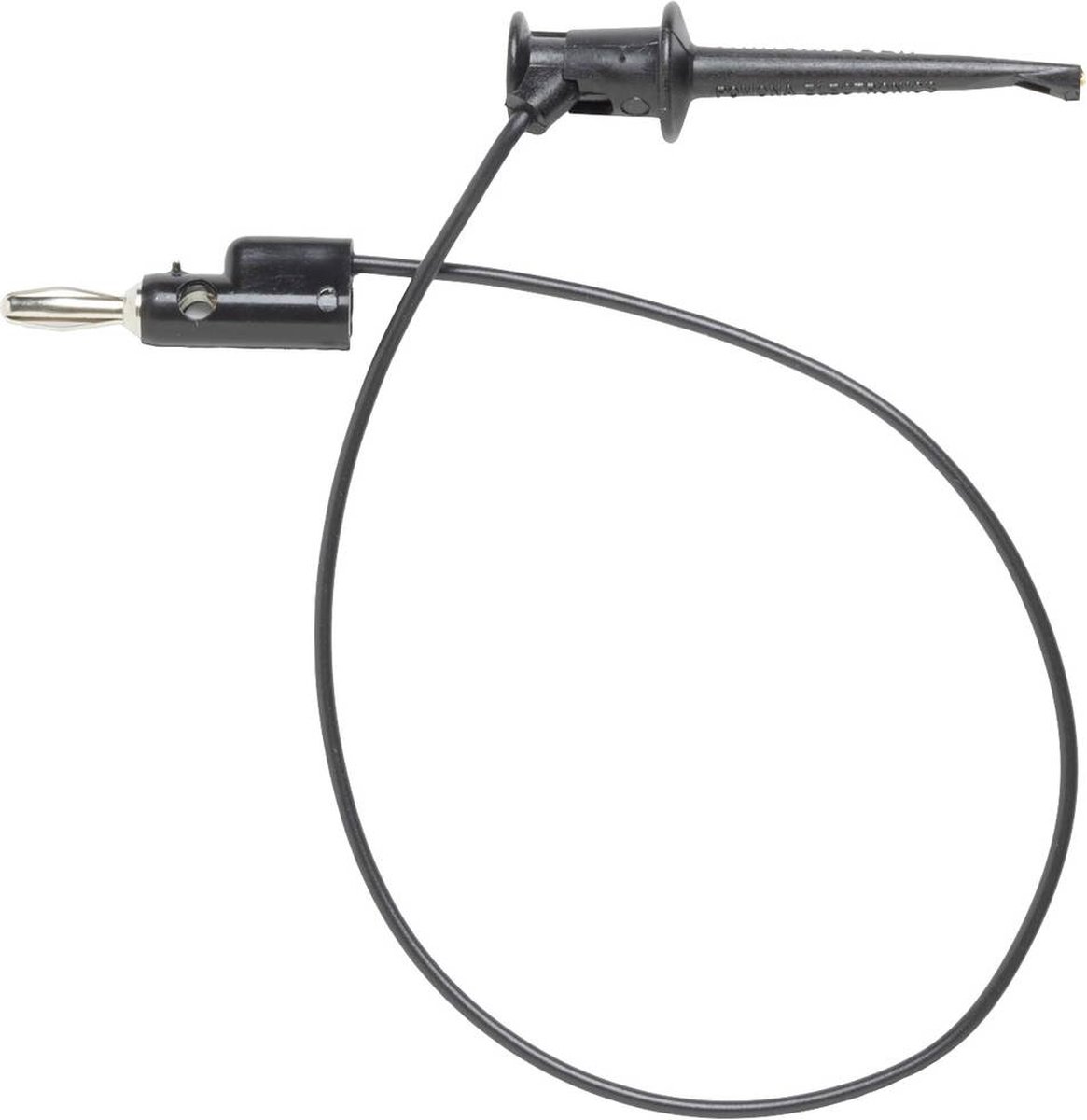 Pomona Electronics 3782-24-0 Meetsnoer Banaanstekker 4 mm Krokodilklem 0.60 m Zwart 1 stuk(s)