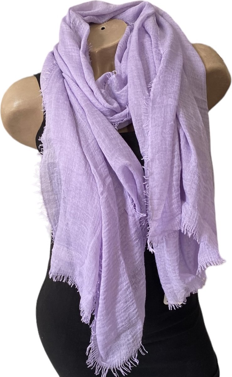 Dames effen kleur sjaal 71# Light Purple