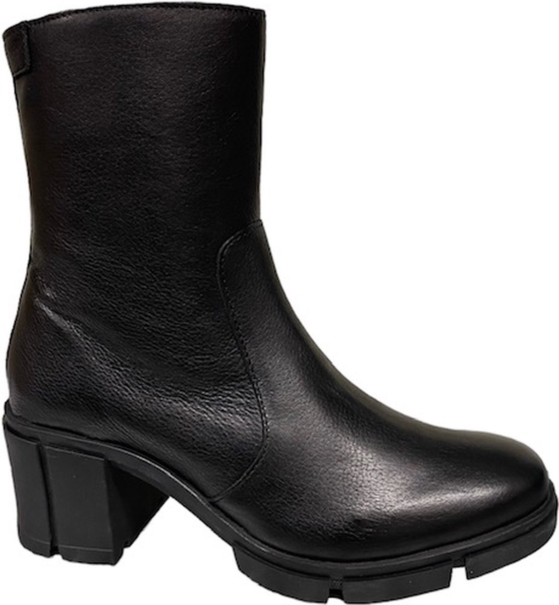 Tango Romy Heel 501 Enkellaarsjes - Enkelboots met rits - Dames - Zwart - Maat 38
