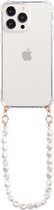 Coque iPhone 15 Pro Casies avec cordon - Collier de perles - taille courte - Cord Case Pearl - Cordon de perles