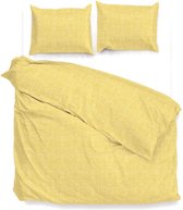 ZoHome Lino Dekbedovertrek - Eenpersoons - 140x200/220 cm - Aspen Yellow