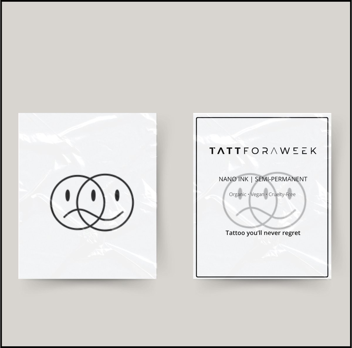 Tijdelijke tattoo smileys | Neptattoo volwassenen | Tijdelijke tattoo voor volwassenen | Temporary tattoo | Plaktattoos voor volwassenen | Neptattoos | Probeer zorgeloos een tattoo | tattforaweek