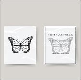 Tijdelijke tattoo vlinder | Neptattoo volwassenen | Blijft tot 15 dagen zitten | tattforaweek