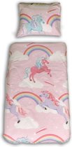 Decoware® baby dekbedovertrek - Unicorn - Rainbow - Katoen - Ledikant - 100x140 + 40x60 cm