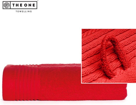 The One Towelling Classic - Haute absorption d'humidité - 100% Coton doux - 70 x 140 cm - Rouge